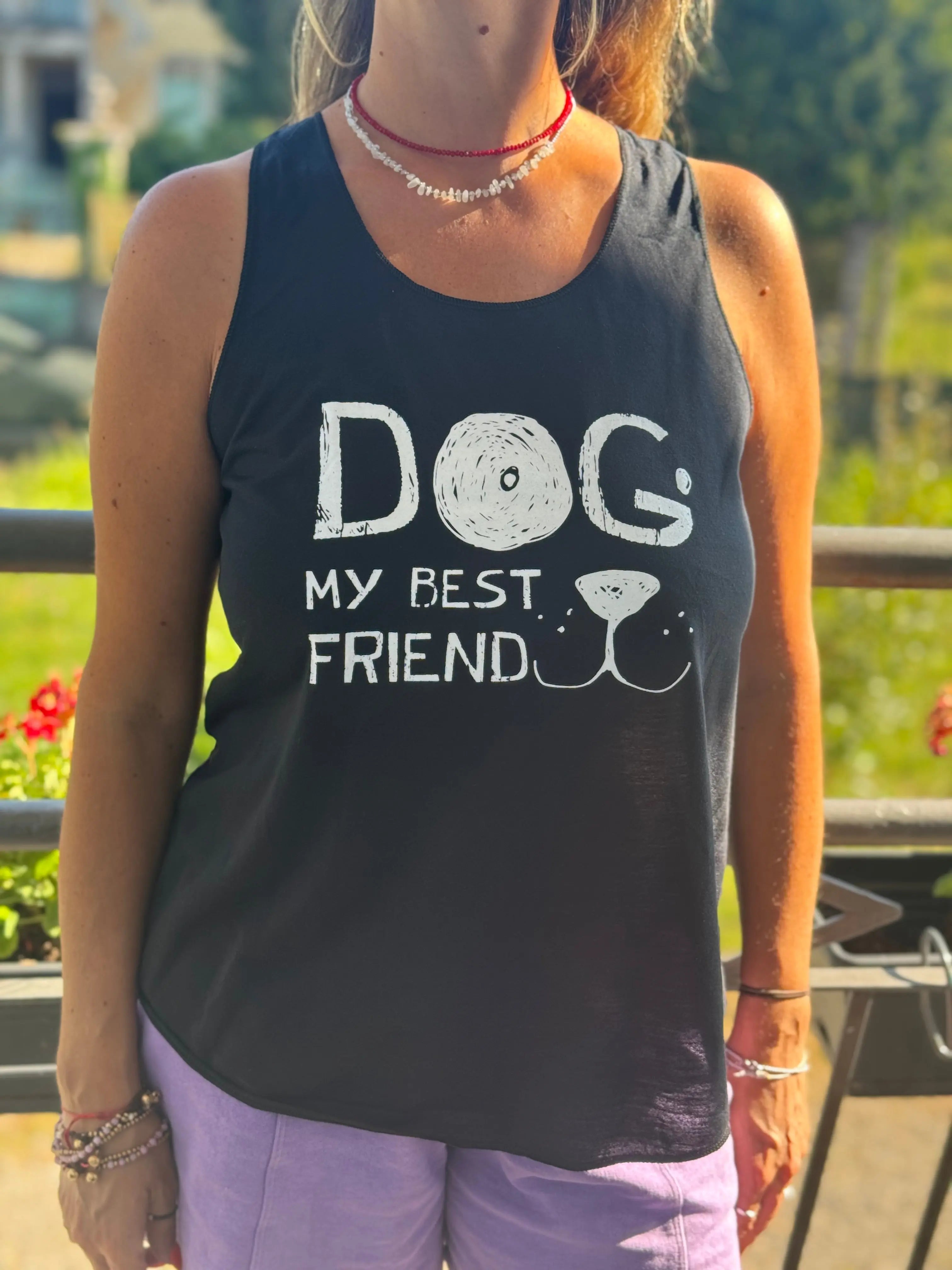 Canottiera donna Ramita - Nero - Cane BF Namastemood
