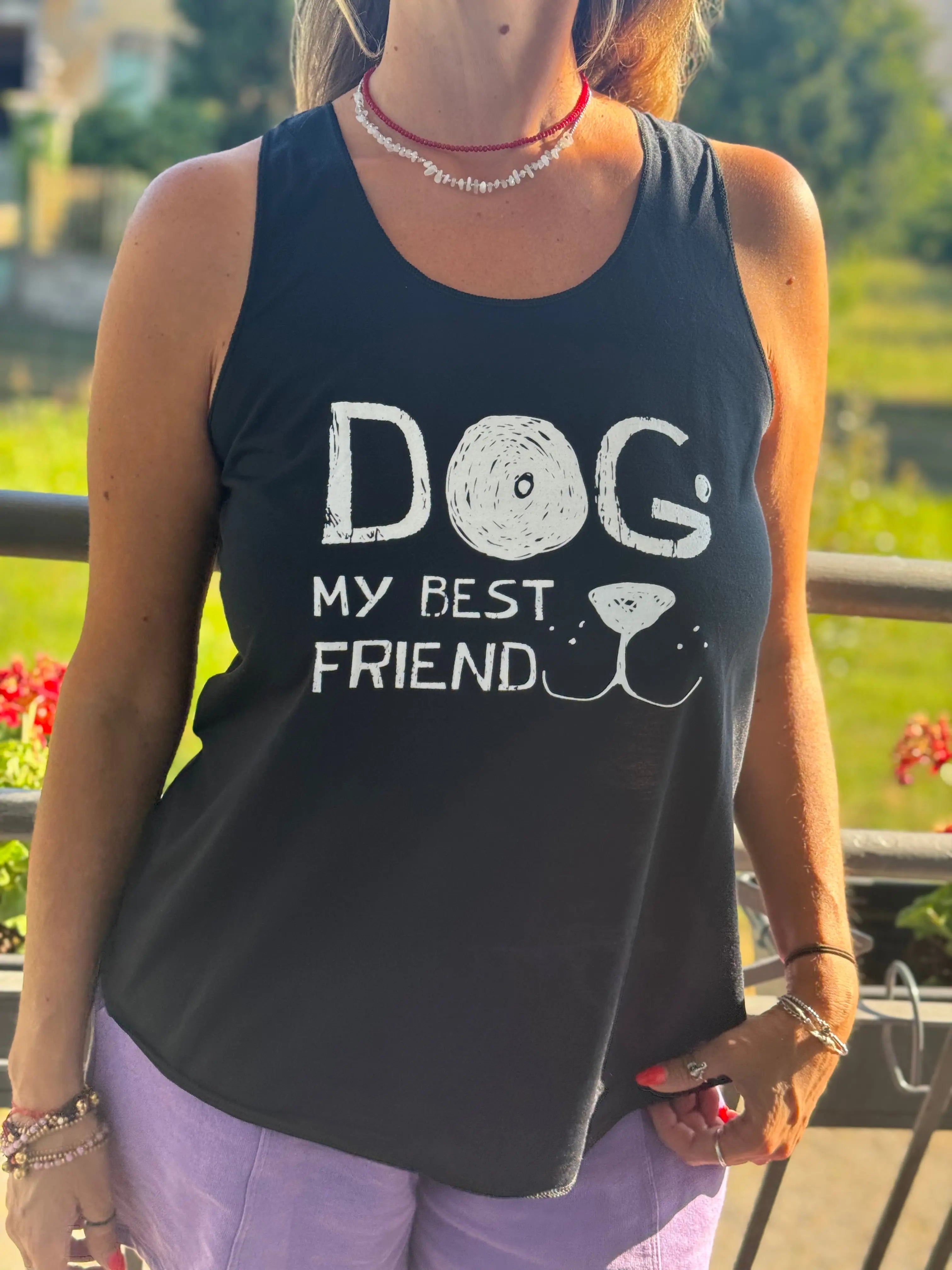 Canottiera donna Ramita - Nero - Cane BF Namastemood