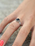 Anello donna in argento forma a sole con pietra Onice Nero Namastemood