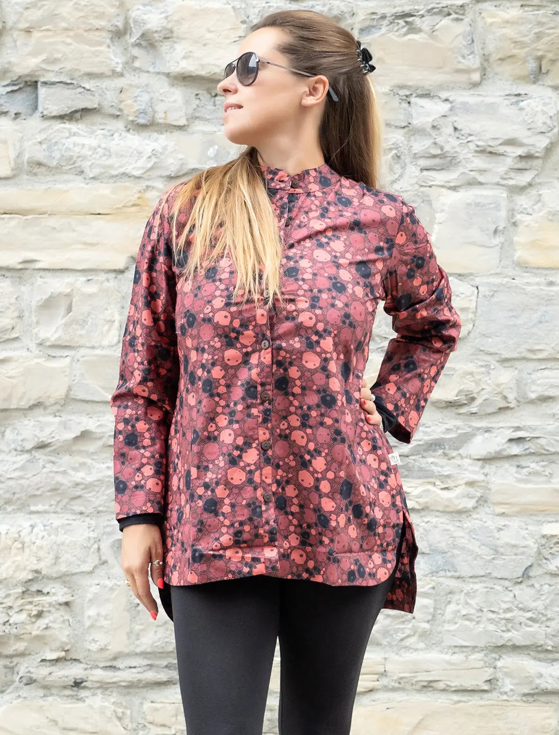 Camicia donna coreana Yashila - Panda rosso Namastemood