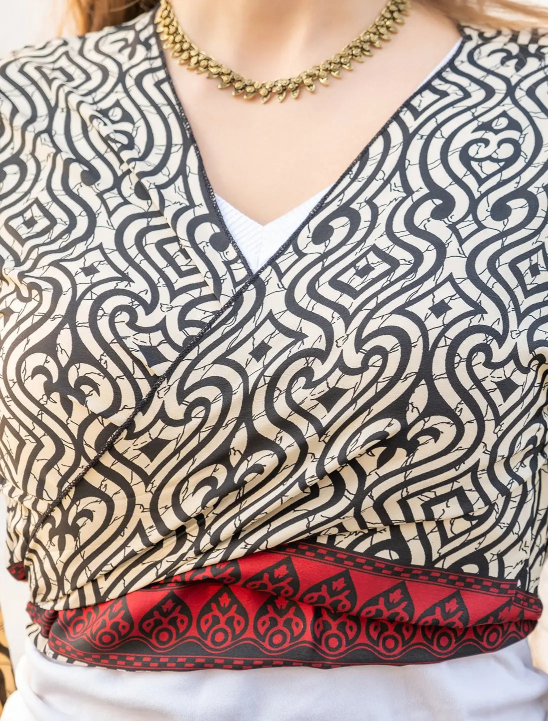 Coprispalle Bani a kimono corto - Picche nero Namastemood