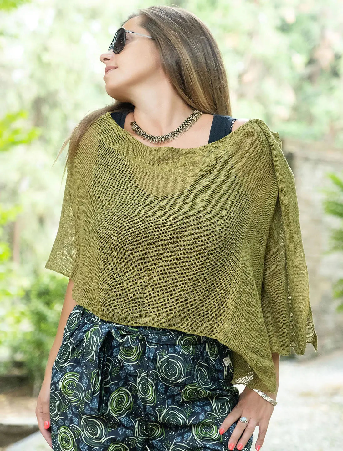 Coprispalle bolero elegante Swati - Verde Lime Namastemood