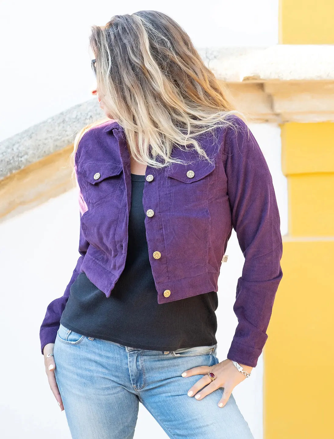 Giacca corta donna Jeevika - Viola Namastemood