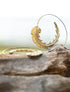 Orecchini dorati rotondi con spirale a foglia Namastemood