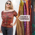 Top Cauvery in seta indiana con maniche corte a sbuffo - Colori a sorpresa Namastemood